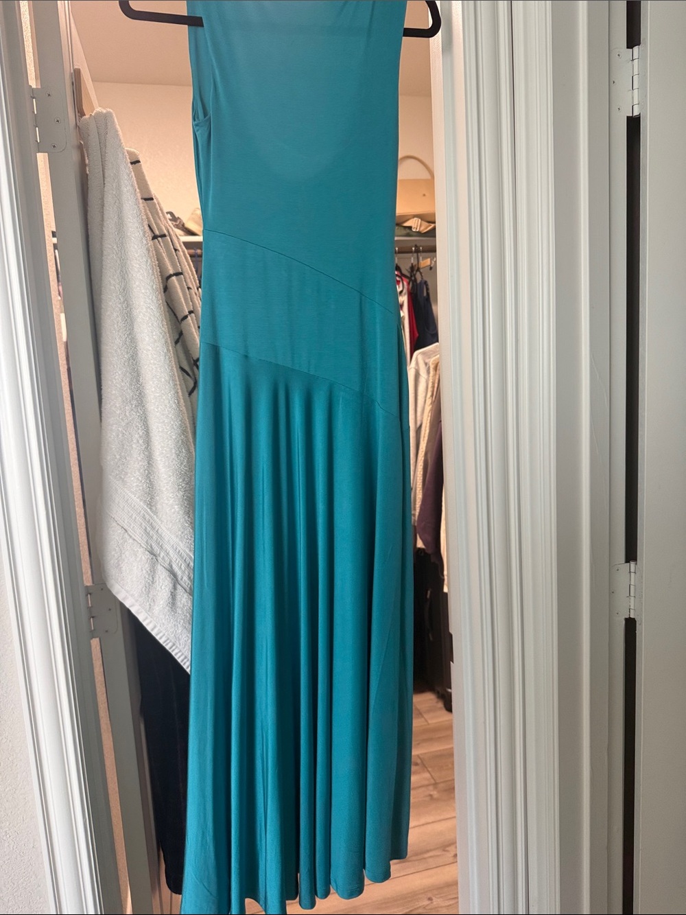 Sleeveless Teal Maxi Dress - Elegant Flow